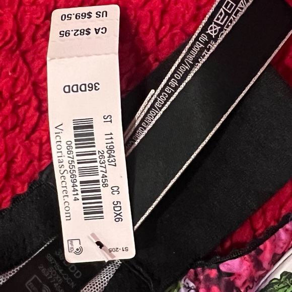 Victoria’s Secret 36DDD Floral Underwire Bra NWT Full Coverage Multicolor - Picture 4 of 8